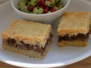 pumpkin-kibbeh-with-beef-filling-and-salad