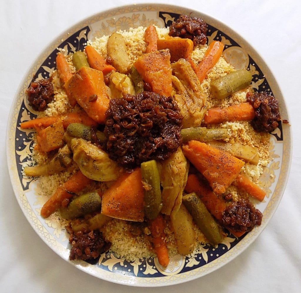 moroccan couscous aux sept légumes spicebreeze