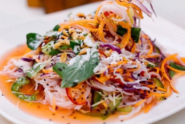 Cambodian Rice Noodle Salad - long