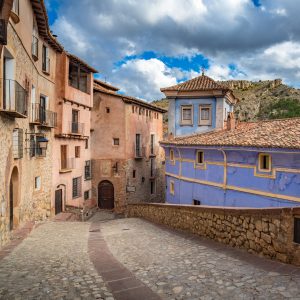 Streets of Albarracin, a picturesque medieval village in Aragon