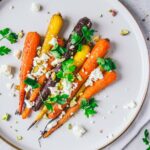 steamed rainbow carrots