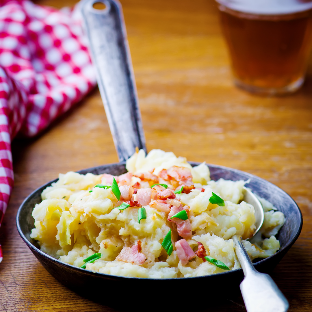 Irish Colcannon cabbage ham