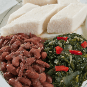 Kenyan Sukuma Wiki with Beans and Ugali