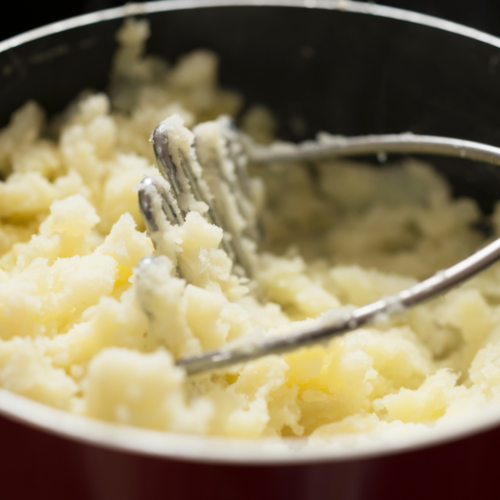 mashing potatoes finished