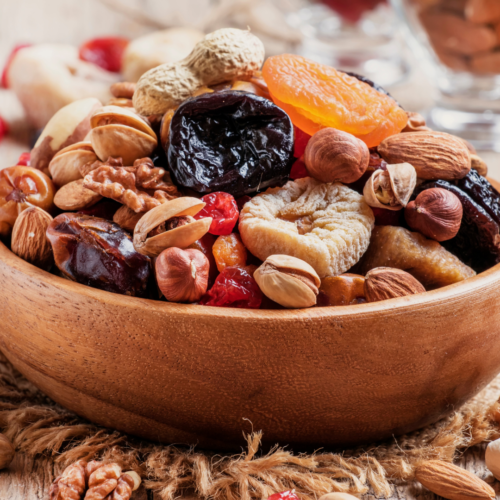 nuts and dried fruits