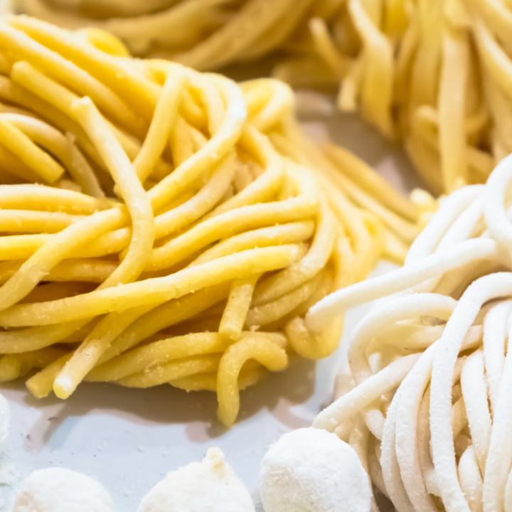 Italian fresh pasta bucatini