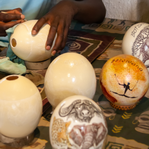 South African Ostrich Egg Art